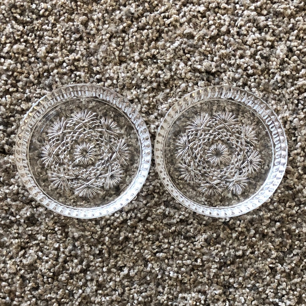 Vintage Clear Glass Jewelry Organizers